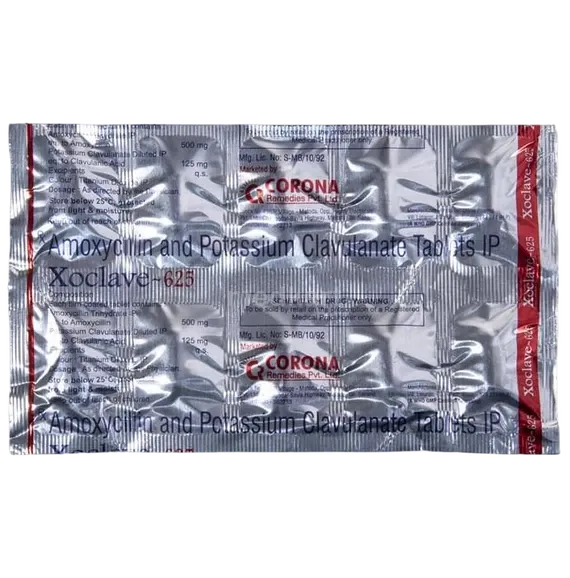xoclave 625mg tablet 10's